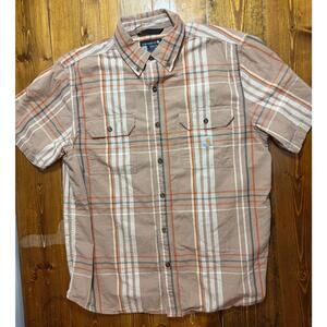 Carhartt Rugged Outdoors Shirt Mens Large Plaid Button Down Workwear